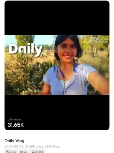 Daily Mini Vlog Capcut Template Link