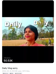 Daily Mini Vlog Capcut Template Working Link