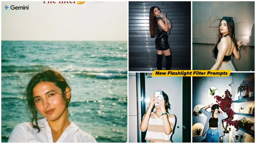 Flash Light Filter Ai Photo Prompts Viral Trend