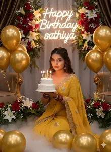 Girls Happy Birthday Ai Photo Editing Prompt