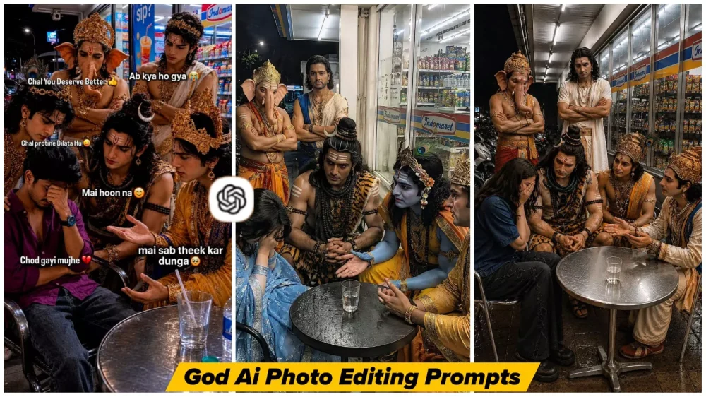 God Meeting Girl & Boy Ai Photo Prompt