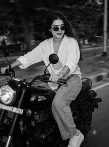 Girls Bullet Bike Ai Photo Editing Prompt