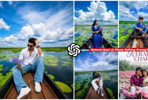 Lake Boat Ai Photo Editing Prompt