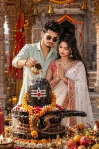 Mahadev Shivling Ai Photo Editing Prompt For Couples