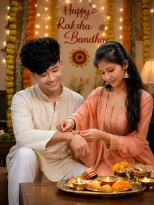 Gemini Raksha Bandhan Ai Photo Editing Prompt