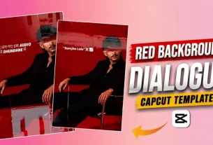 Red Background Dialogue Capcut Template