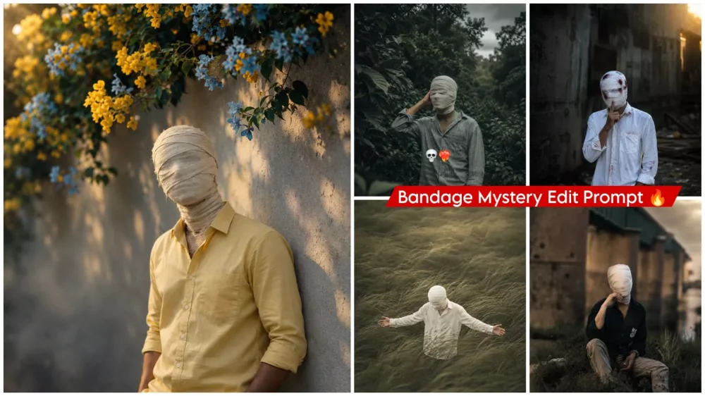 Face Bandage Mystery Edit Photo Prompt 2026